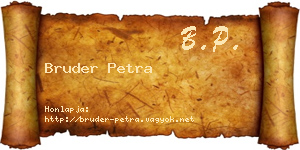 Bruder Petra névjegykártya